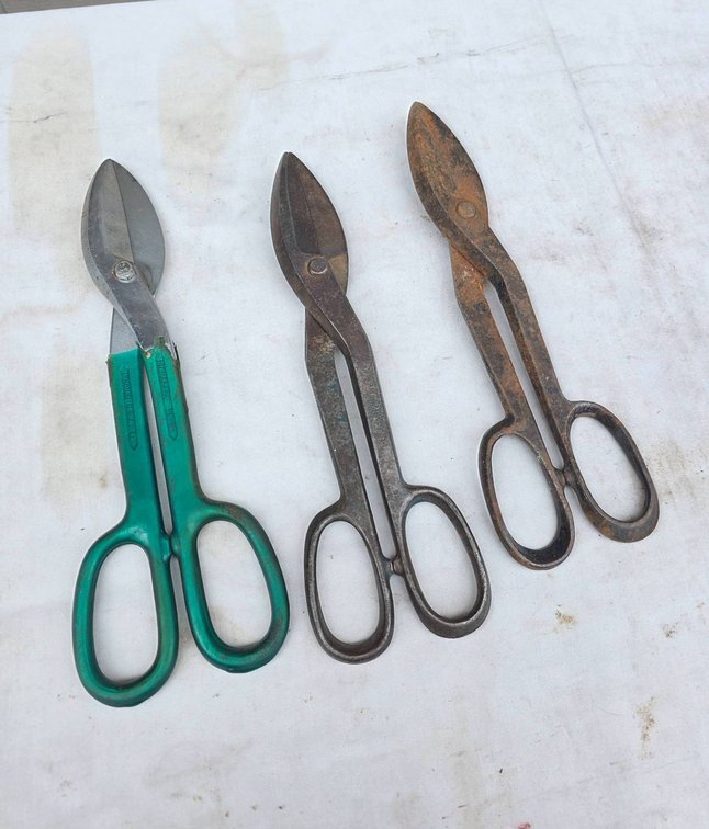 3pc Tin Snips Lot, 12″
