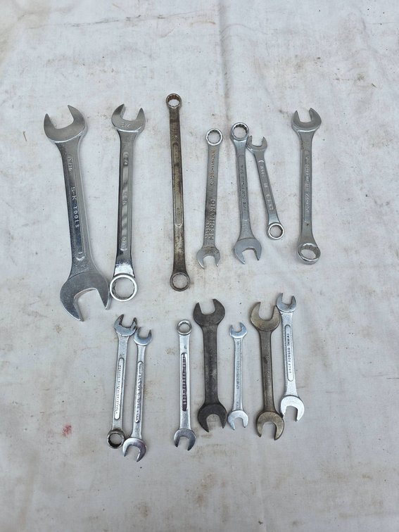 14pc Wrench Lot Including SK Tools