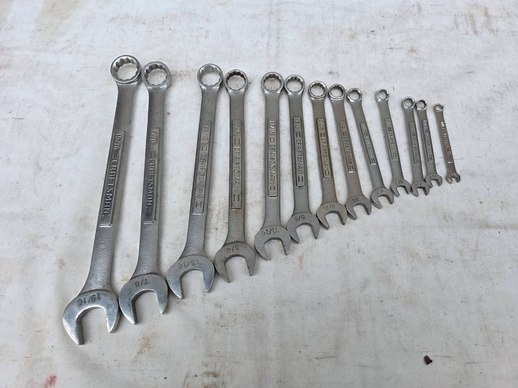 13pc Craftsman Wrench Lot, 1/4″ to 15/16″ Sizes