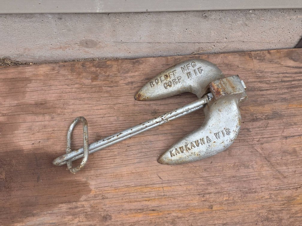 Roloff Mfg Boat Anchor Marked Kaukauna Wis
