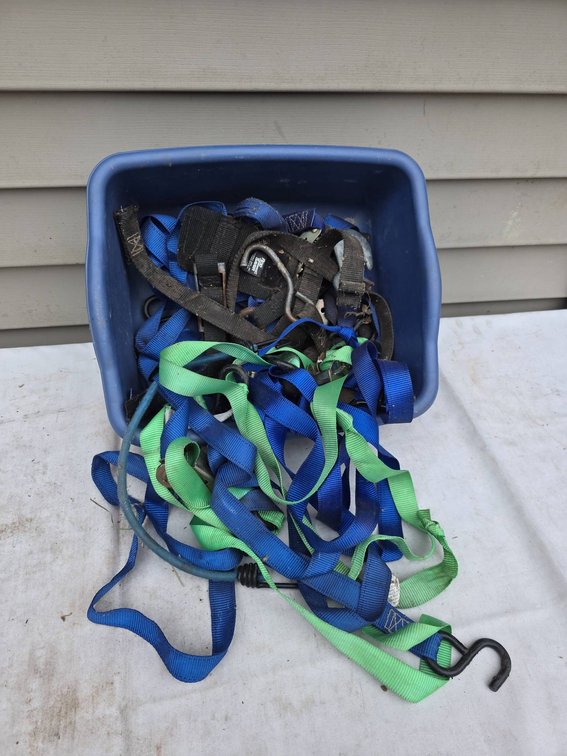 Ratchet Straps Value Lot with Assorted Colors and Hooks