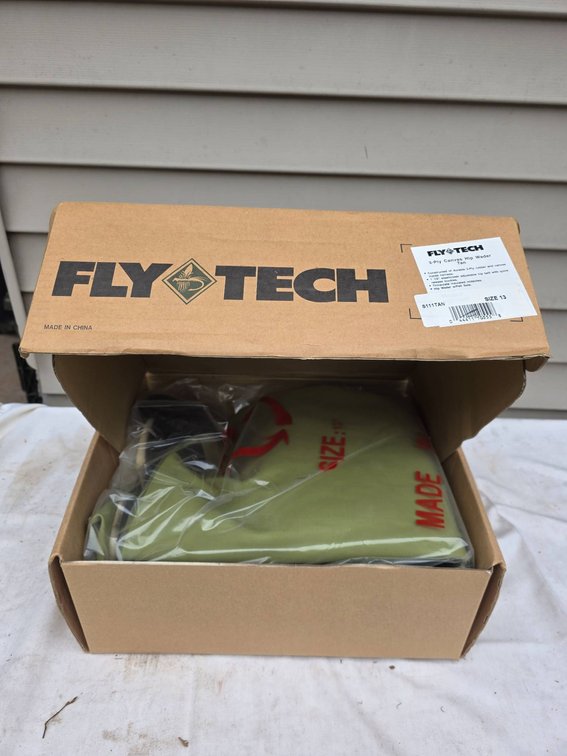 NIB Flytech Size 13 3-Ply Canvas Hip Waders