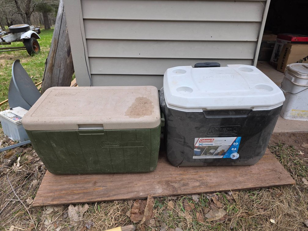 2pc Coleman Cooler Lot Including Coleman Xtreme 50qt