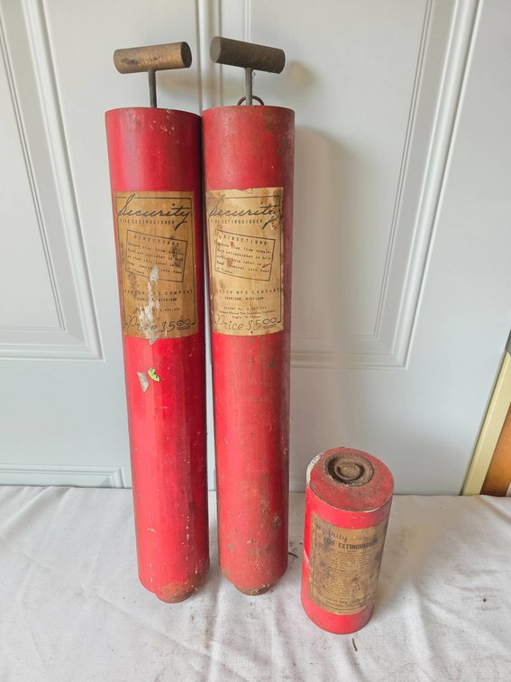 3-Piece Security Fire Extinguisher Lot by Hudson Manufacturing Co.