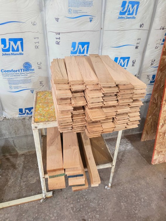 Oak Tongue-and-Groove, End-Matched Solid Hardwood Flooring Lot