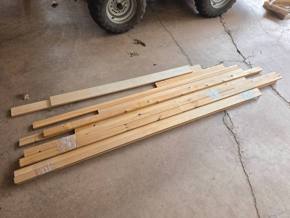 Oak Wood Boards, Longest Segment Approximately 8ft