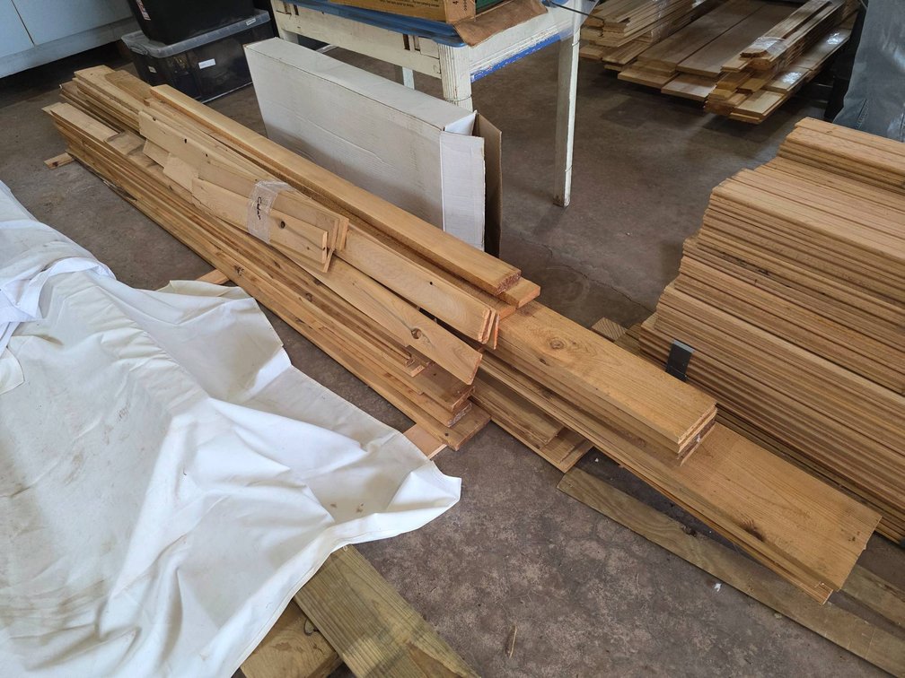 Cedar Lumber Lot, Includes 2x4, 2x6, and 2x8 Boards, Longest Segment Approx. 12ft