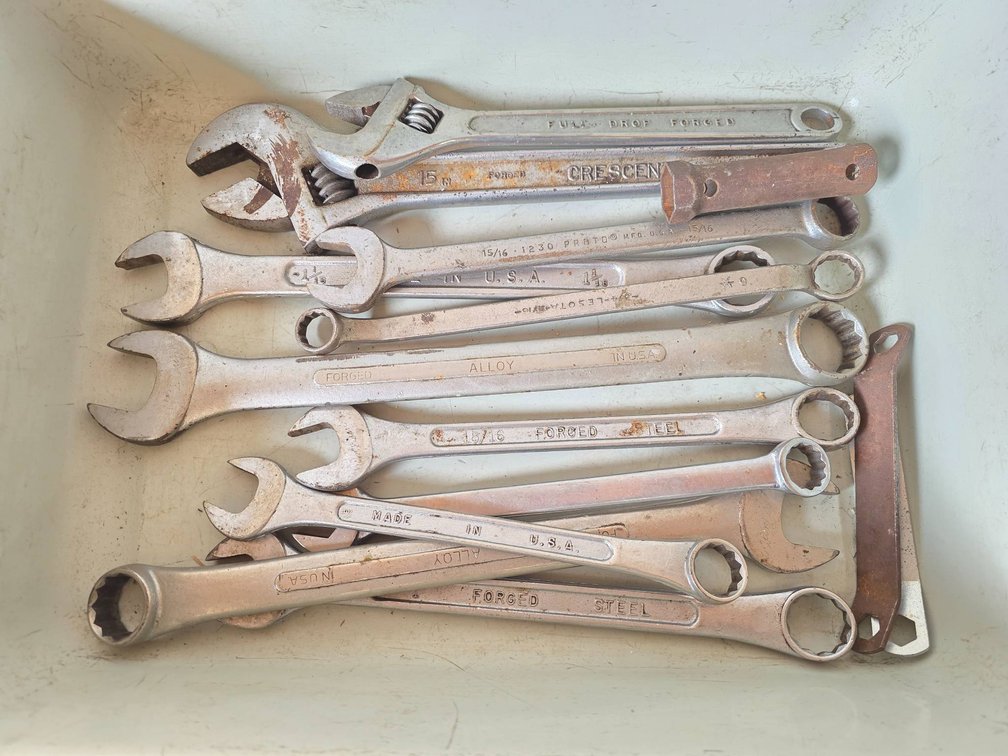 11-Piece Wrench Lot Featuring SK Wayne, Crescent, and Other USA-Made Wrenches