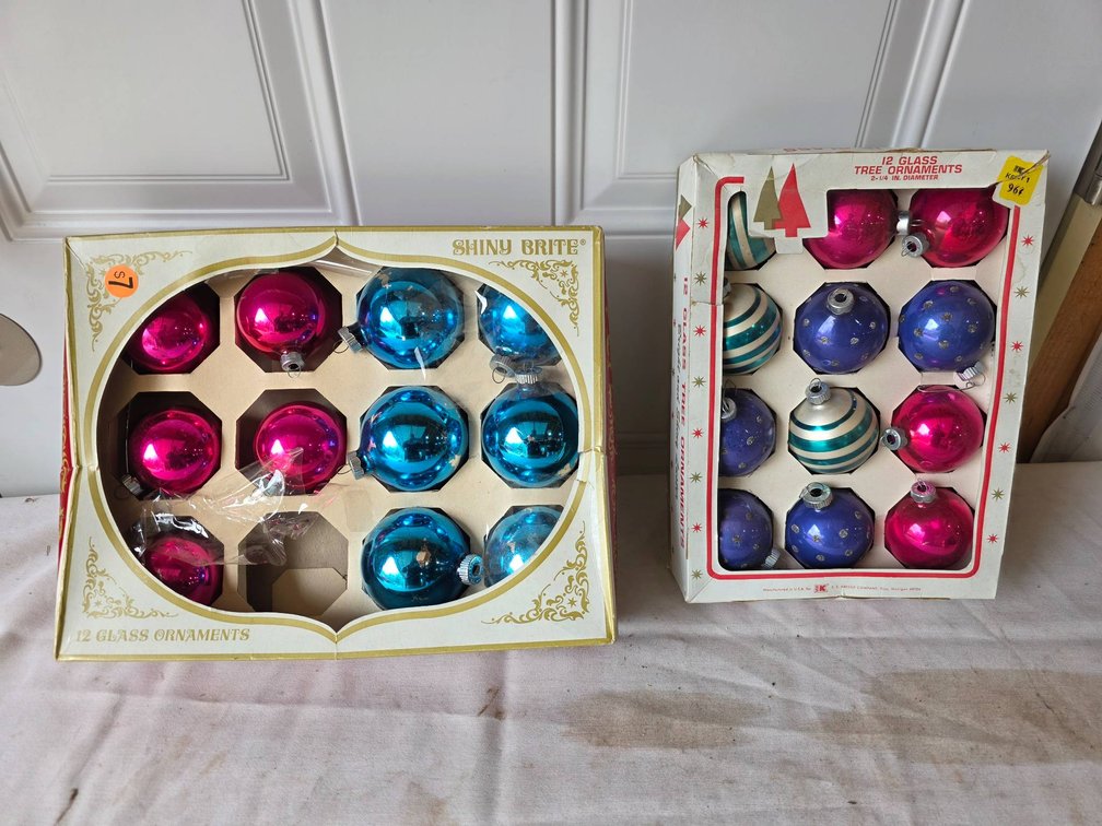 Shiny Brite Glass Christmas Ornaments Value Lot 