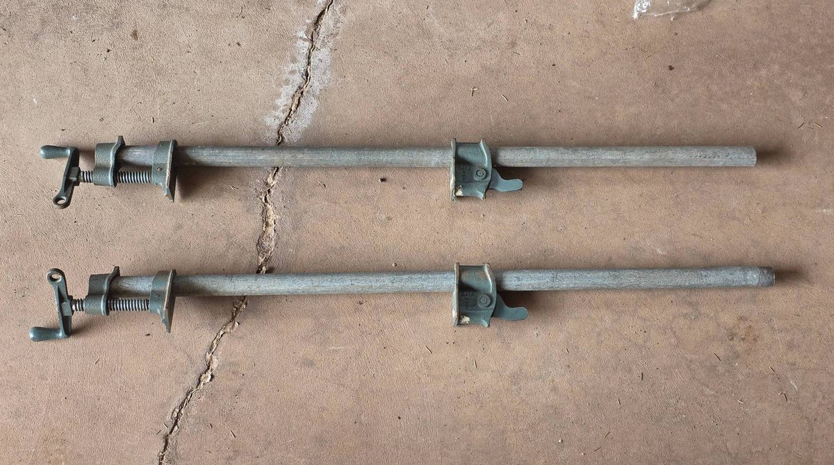 Two 3/4" Pipe Clamps, 33.5" Length