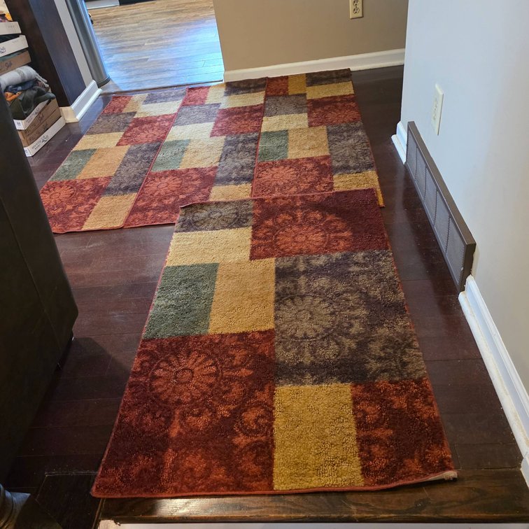 3 Patterned Runners and 1 Rug