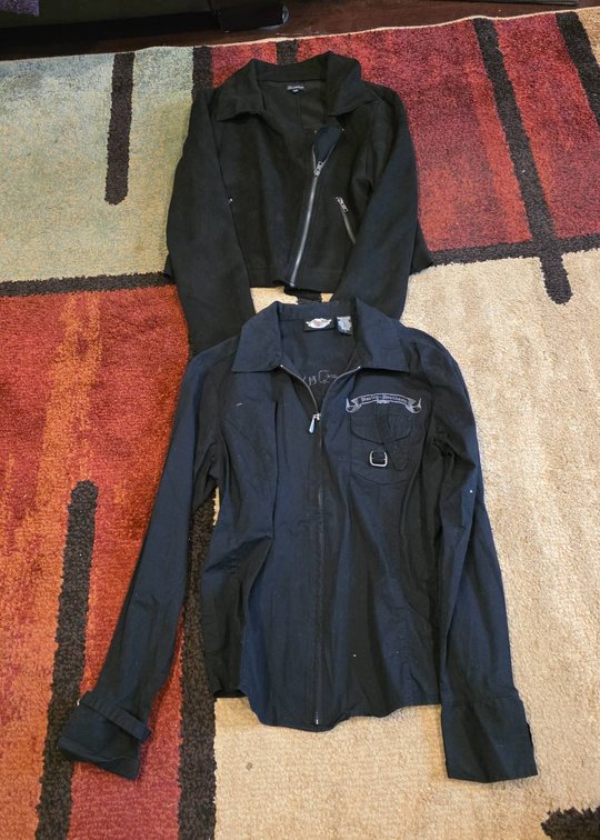 Harley-Davidson Women’s Large Shirt and Shinestar Women’s XL Jacket