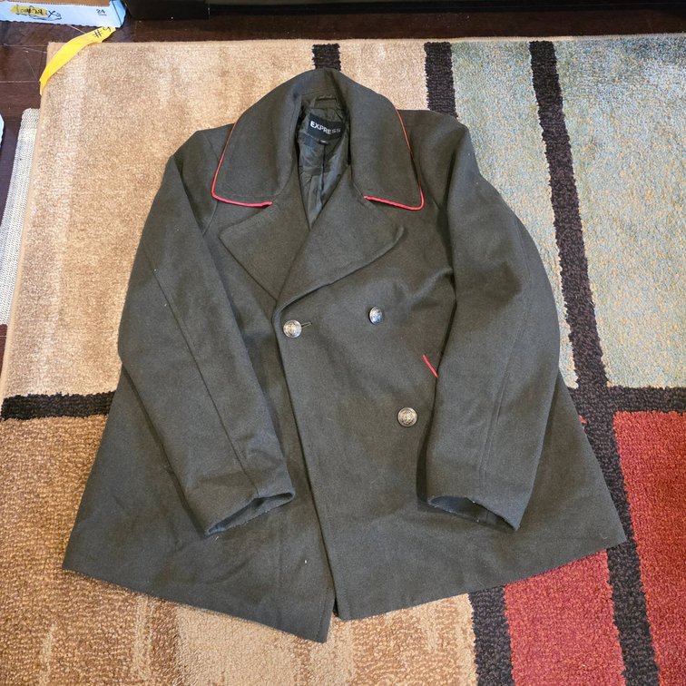 Gray Women’s Medium Double-Breasted Coat by Express