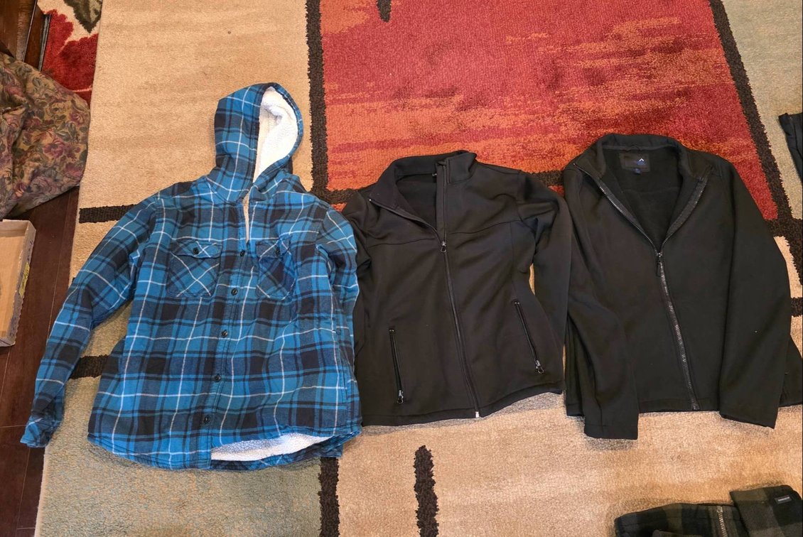3 Sweat Jackets inc. Canyon Creek, Boston Traders, and Burton