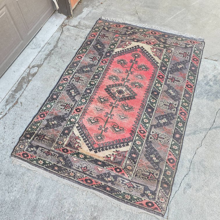 C.1940s Afghan Oriental Area Rug, 76″ x 50″