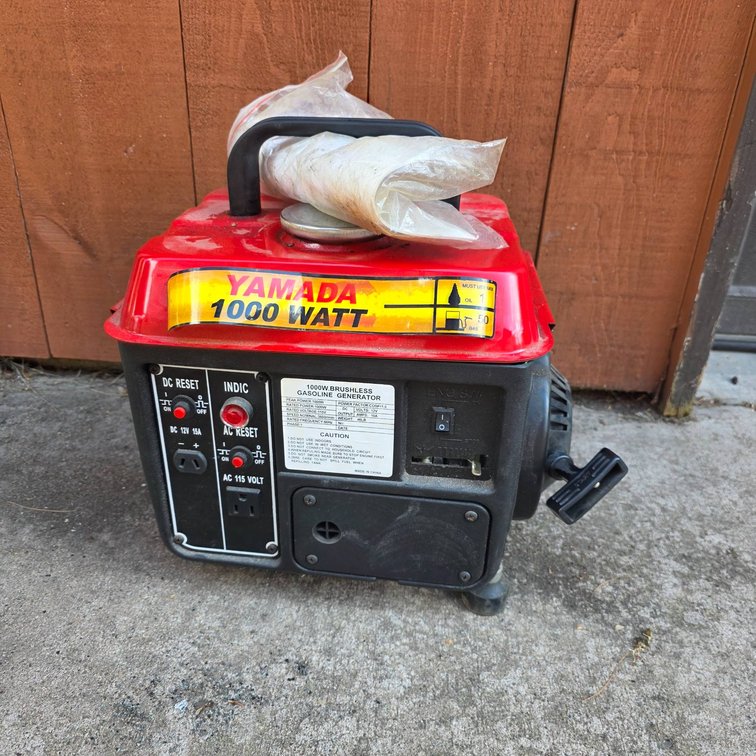 Yamada 1000-Watt Brushless Gasoline Generator with Handle