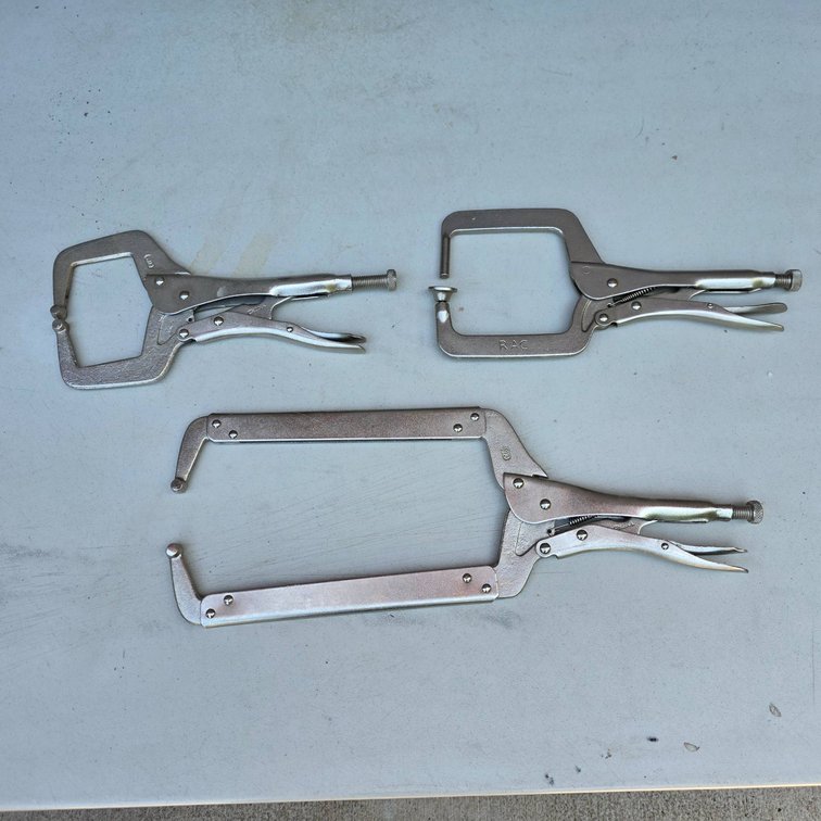 3pc Large C Clamp Vise Grip Set,
