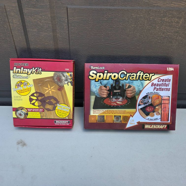 Milescraft Router Inlay Kit 1208 and TurnLock SpiroCrafter 1204 Pattern Set