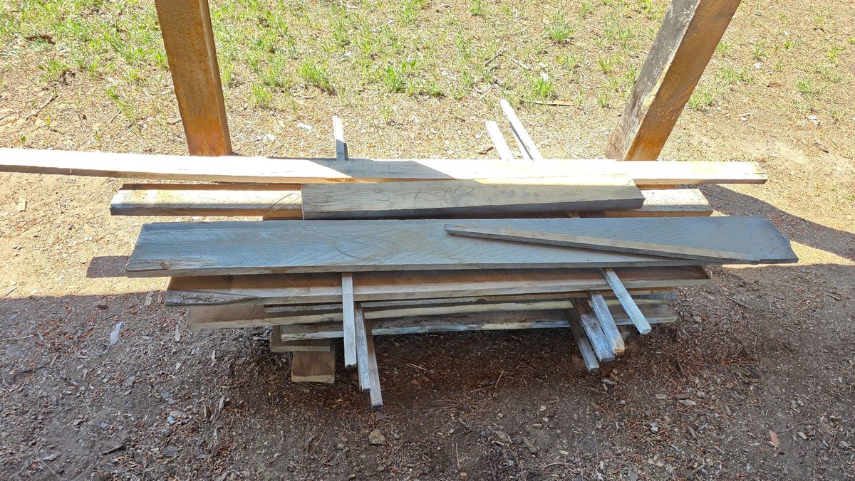 Stack of Rough-Cut Lumber, Largest Piece 1-1/2 x 8 Inches, Longest Piece 104 Inches