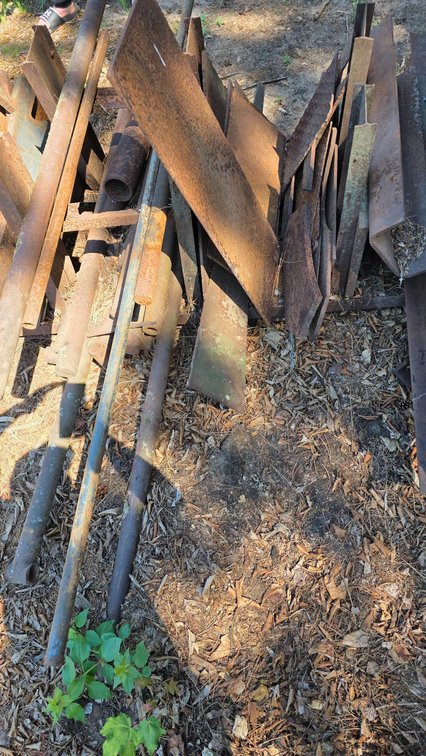 Steel and Iron Scrap Materials, Including Round Stock, I-Beam, and Plate