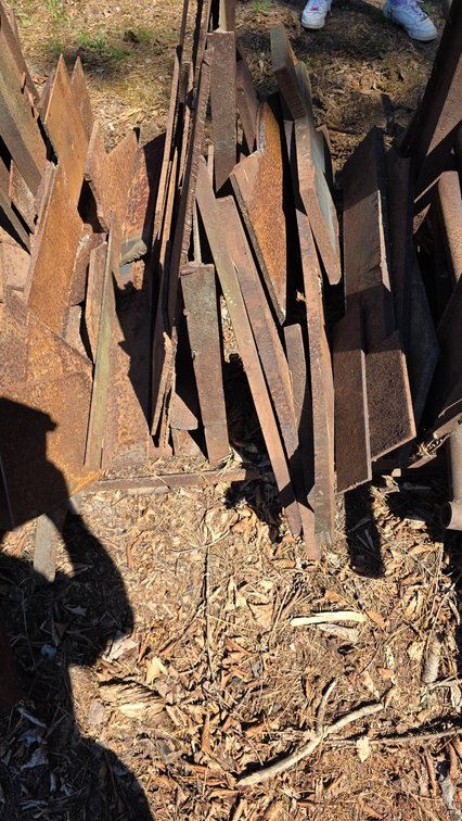 Rusted Flat Steel Chunks, Various Sizes
