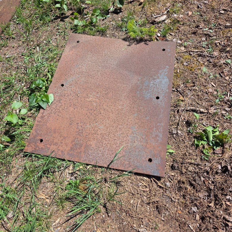 Steel Plate with Pre-Drilled Holes, 30x36x1/2 in