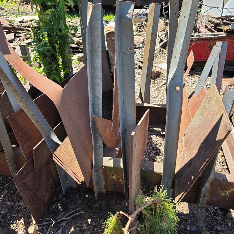 Flat Steel Chunks, Longest Piece Approx. 78 Inches