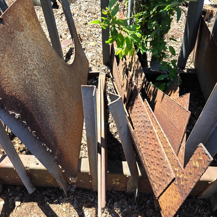 Flat Steel Including Diamond Plate, Longest Piece Approx. 4 Feet