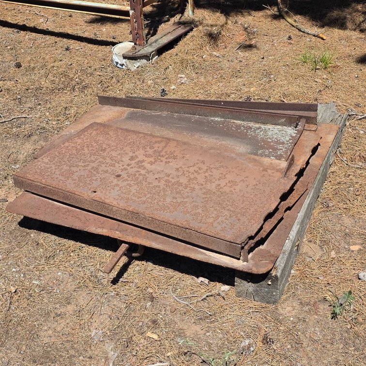 Five Pieces of Plate Steel, 1/4" Thickness, Longest Dimension 43 Inches