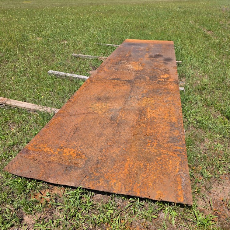 20 Ft by 5 Ft Diamond Plate Steel, 1/4 Inch Thick