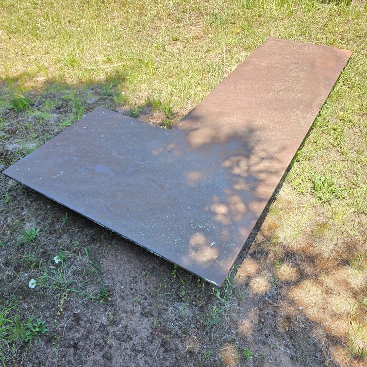 1/2" Plate Steel in L-Shaped Configuration, 8 ft x 49 in