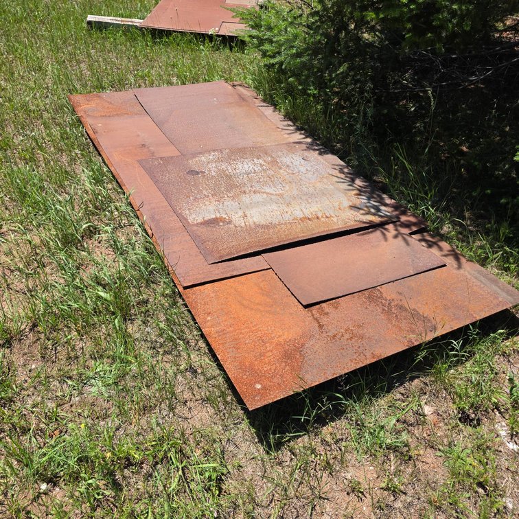 4x8 Sheet of 1/16 Steel with Three Additional Steel Chunks