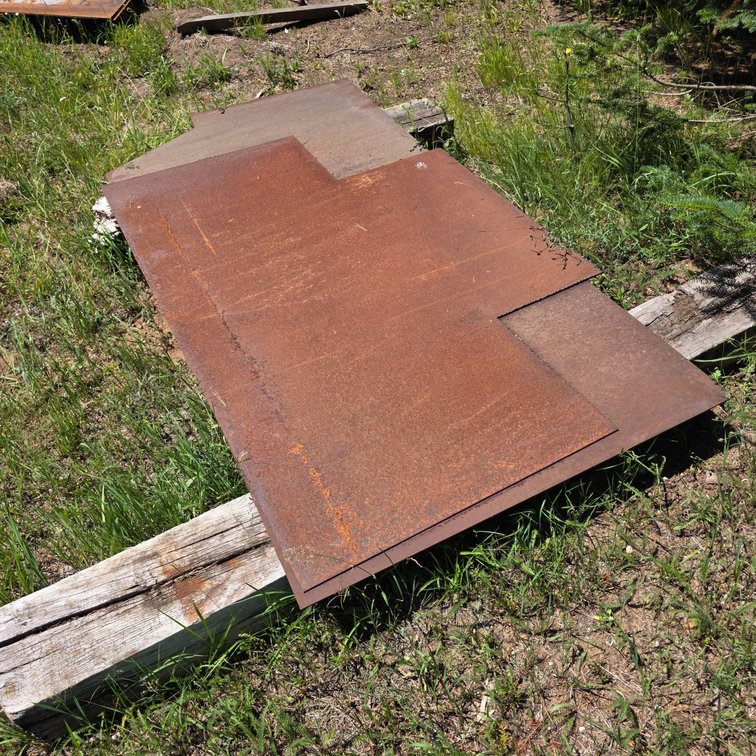 Two Pieces of 1/8-Inch Plate Steel, Longest Piece 74 Inches