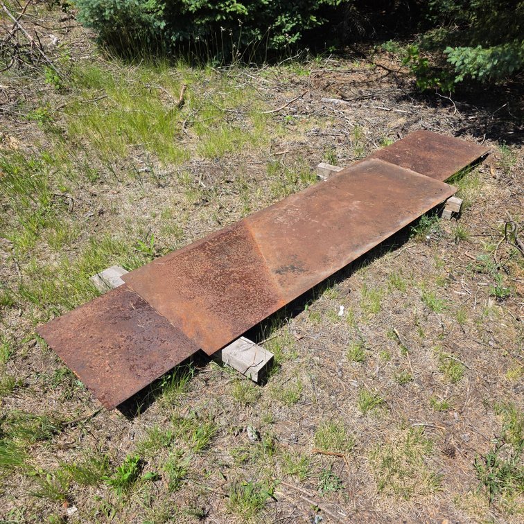 Two Steel Plates, Largest Measuring 104x20 In and 1/4-In Thick