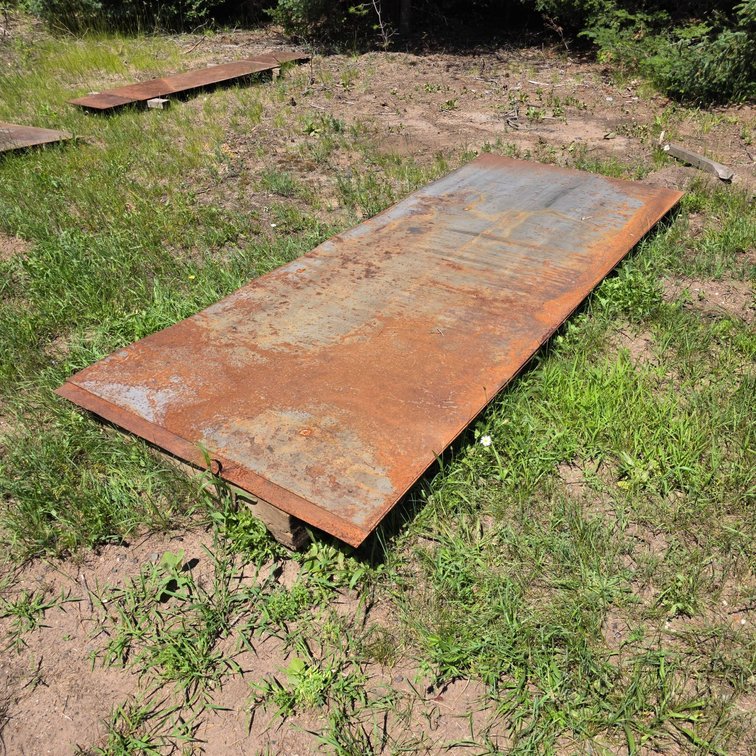 Four 4 ft x 10 ft Sheet Steel Panels, 1/32" Thick