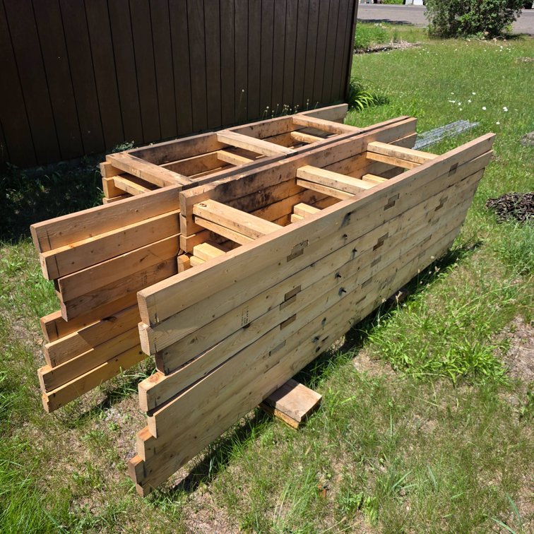 16 Wooden Shelf Brackets Salvaged from Semi Vans