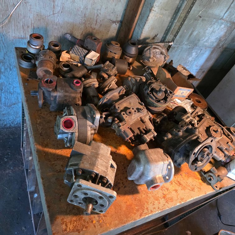 Old Hydraulic Pumps and Related Parts