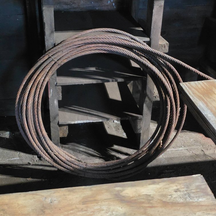 Coil of 3/4-In Braided Steel Cable