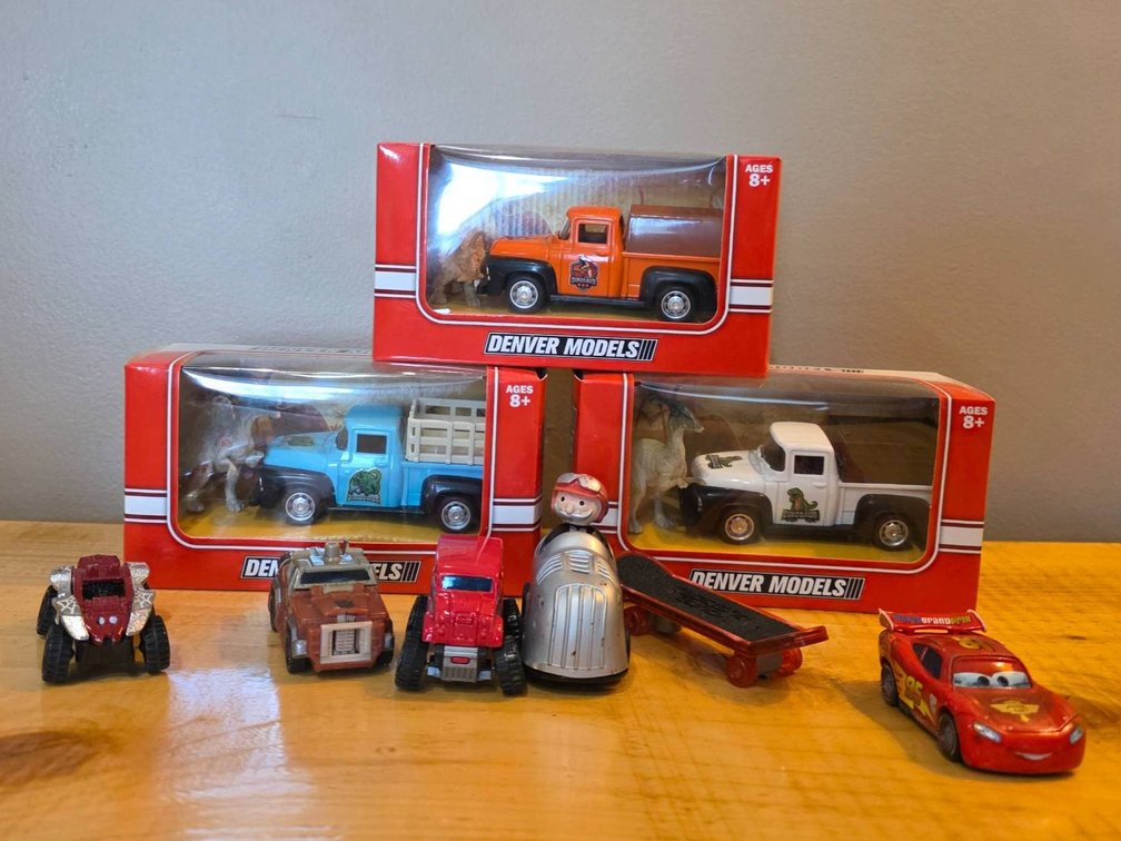 9 Toy Vehicles and Accessories Including Denver Models