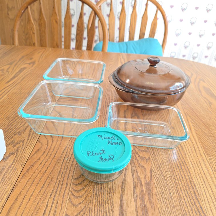 (5) Pyrex Glass Bakeware Pieces Including Covered Casserole