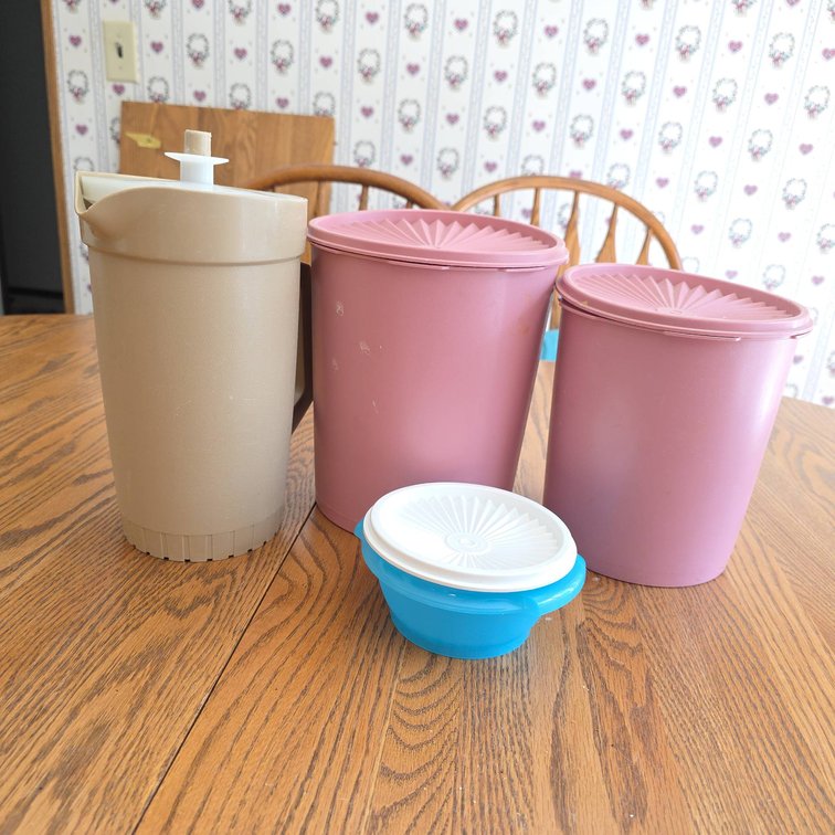Tupperware Pitcher, Two Containers, and Bowl with Lids