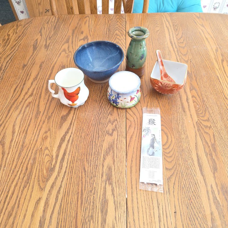 7-Piece Ceramic and Porcelain Tableware Lot Including David Michael China Mug and Kutani Bowl