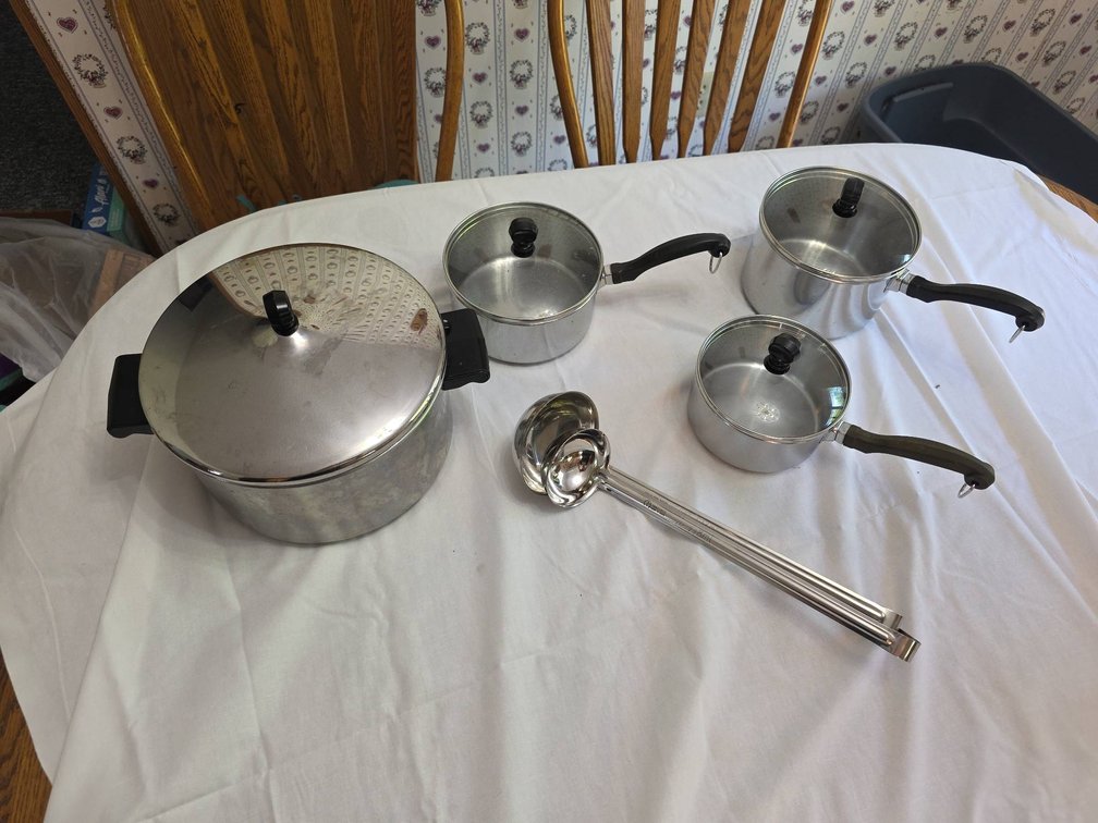 Farberware Stainless Steel Cookware Set with Lids and Ladles