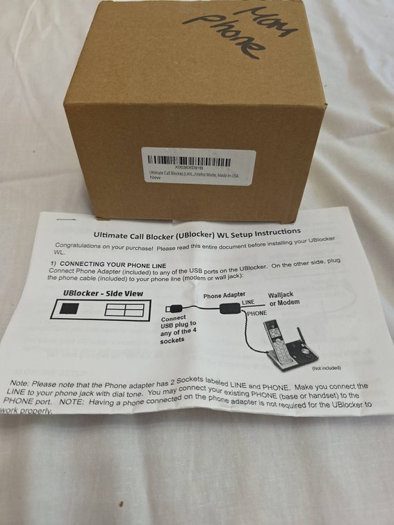 Unused Ultimate Call Blocker (UBlocker) WL, LAN Whitelist Mode, Made in USA