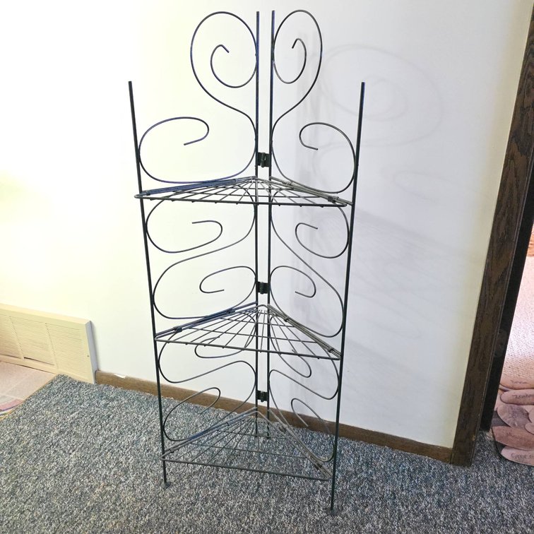 Wire Folding Three-Shelf Corner Shelf