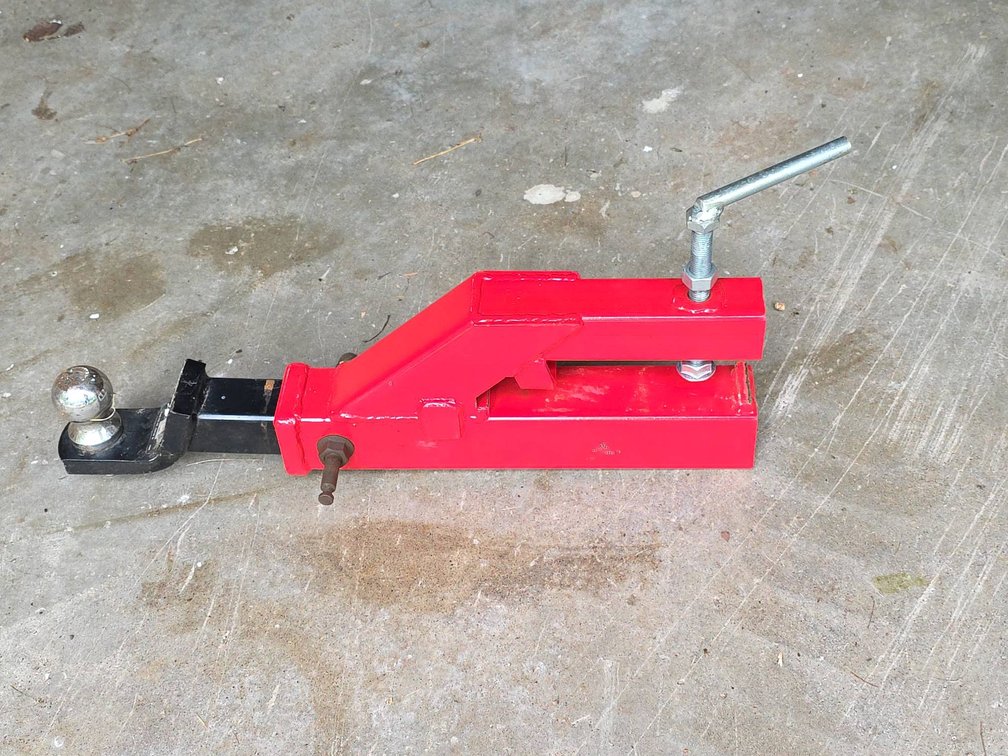 Bucket Attachment Receiver Hitch with 2" Ball,