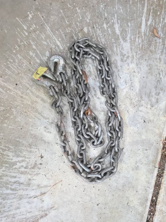 8ft Steel Chain with Two Slip Hooks