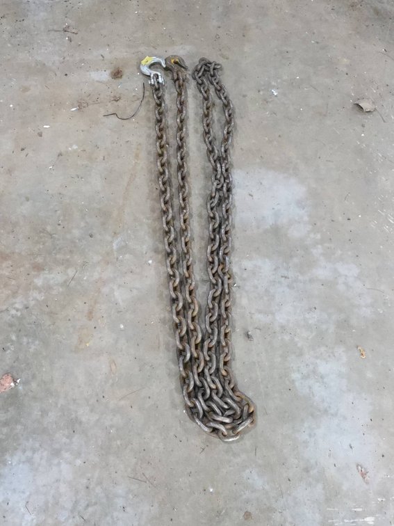 16ft Steel Chain Assembly with Two Hooks