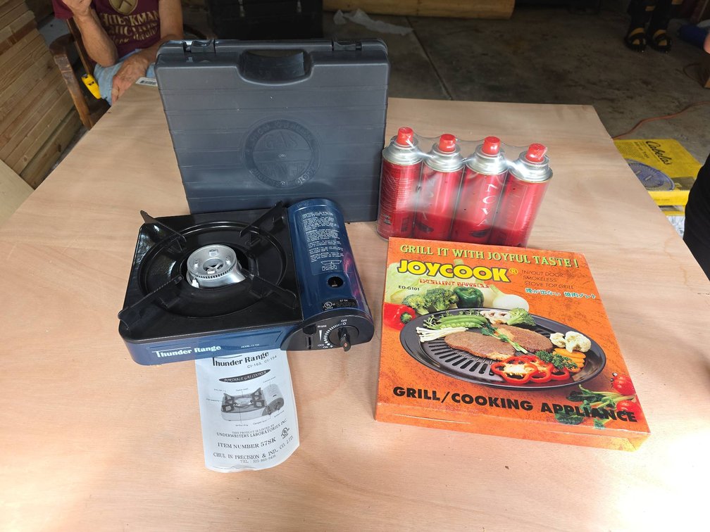 Thunder Range CH-153 Portable Gas Cooker with Carry Case, Butane Fuel, and Joycook Stove Top Grill