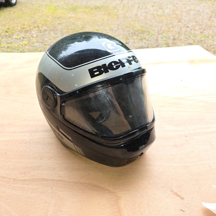 Bieffe Full Face Motorcycle Helmet Black and Silver